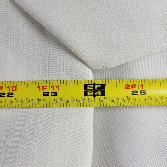 Emily Blazer Plus Size 22W Textured Notch Collar 4 Button Stretch Lined White - Picture 7 of 9